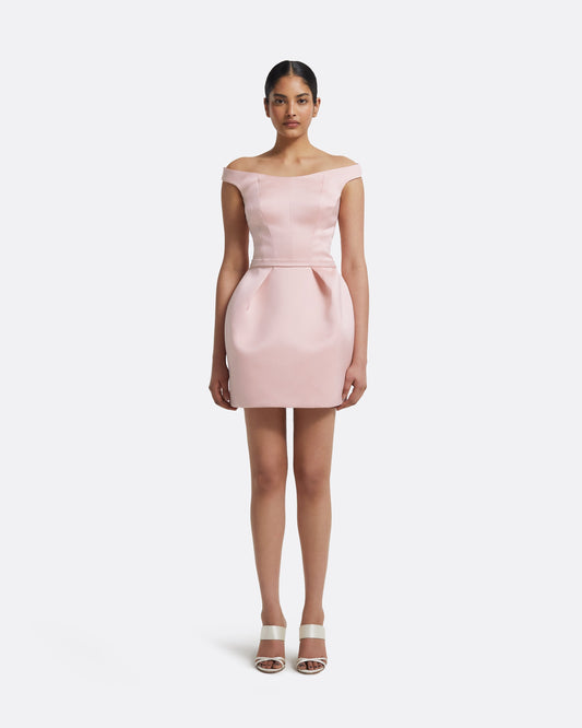 Senka Short Dress in Lotus Bloom