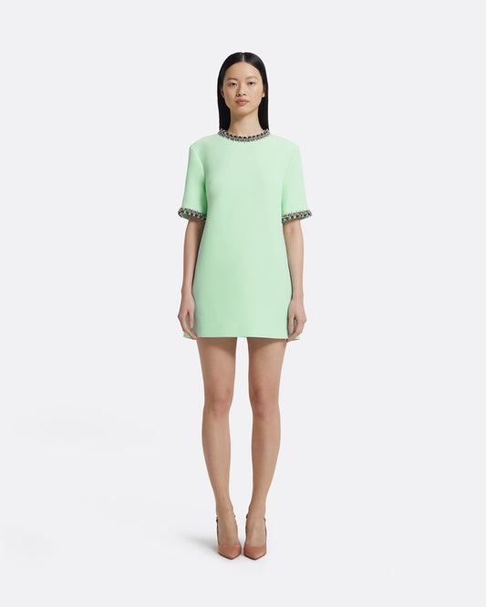 Ripley Short Dress in Brook Green with Gunmetal