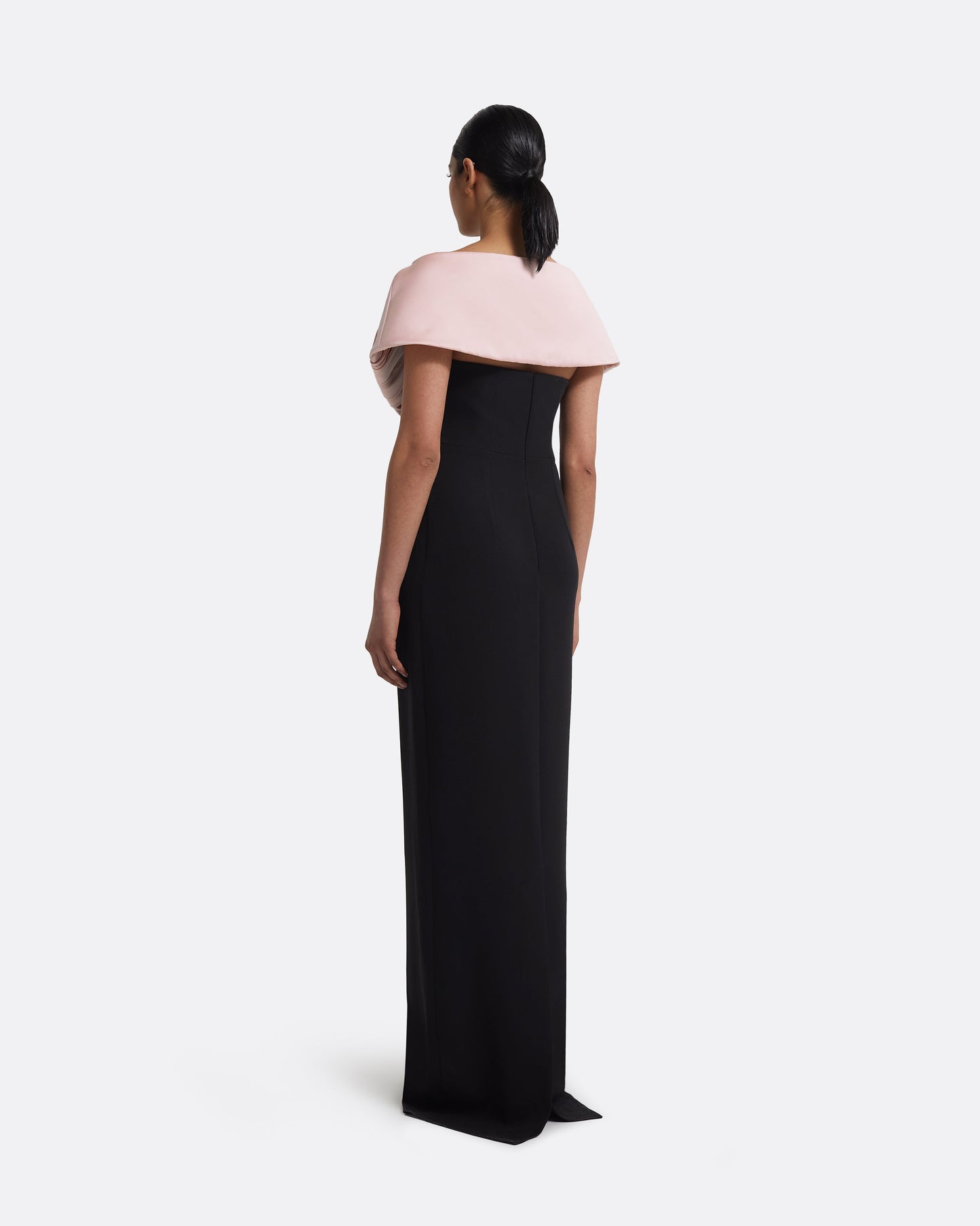 Azrael Long Dress & Hanabi Harness in Lotus Bloom on Black
