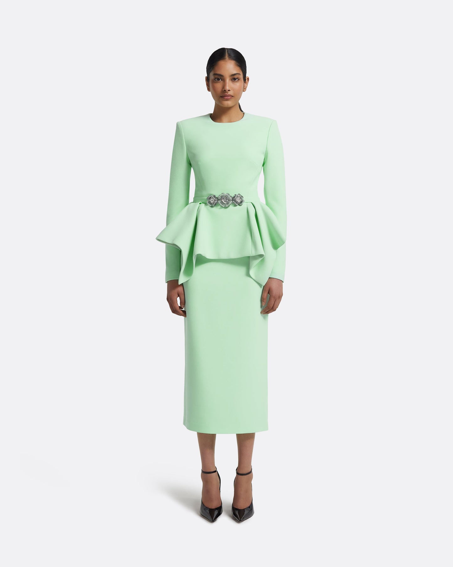 Midori Top in Brook Green with Silver